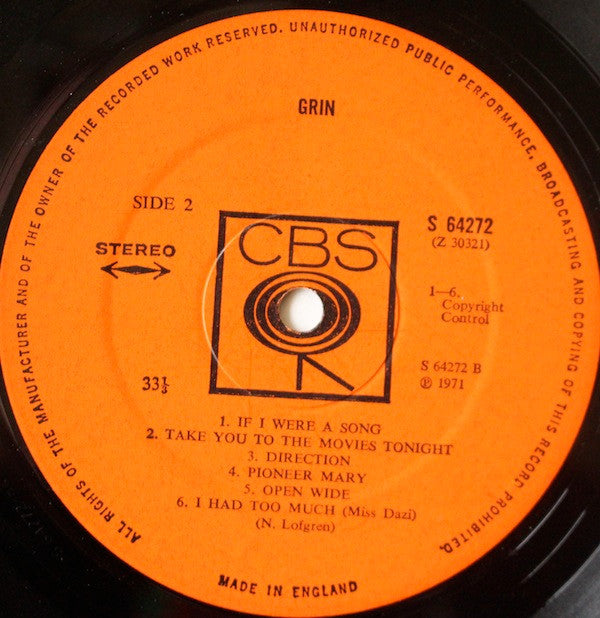 Grin : Grin (LP, Album)