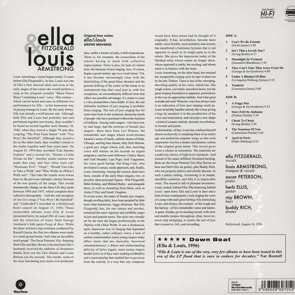 Ella Fitzgerald & Louis Armstrong : Ella & Louis (LP, Album, RE, 180)