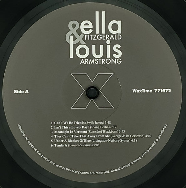 Ella Fitzgerald & Louis Armstrong : Ella & Louis (LP, Album, RE, 180)