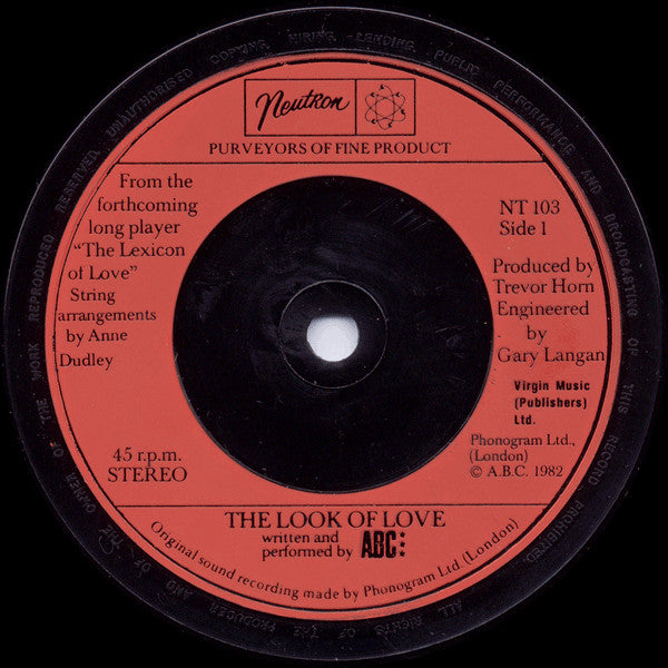 ABC : The Look Of Love (Parts One And Two) (7", Single, Red)