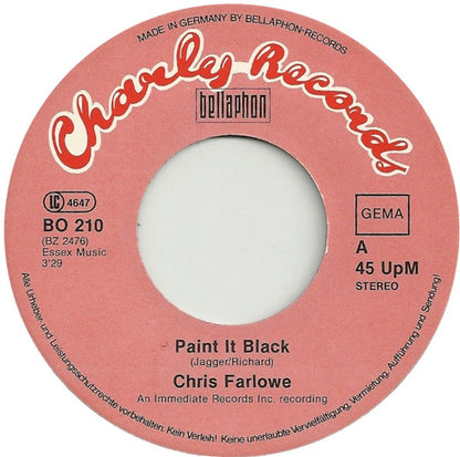 Chris Farlowe : Paint It Black / Out Of Time (7", Single)