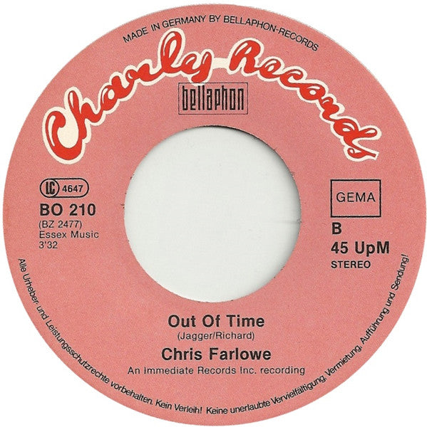 Chris Farlowe : Paint It Black / Out Of Time (7", Single)