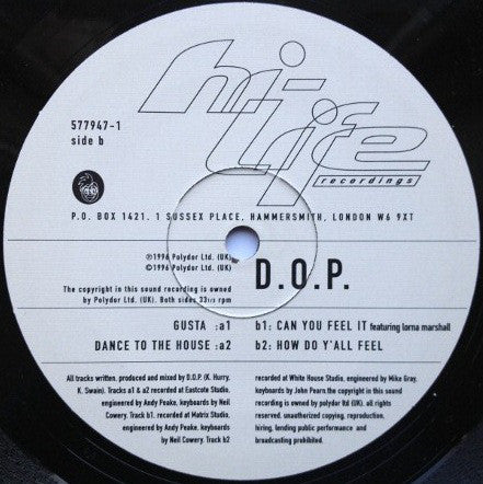 D.O.P. : Stop Starting To Start Stopping E.P (12", EP)