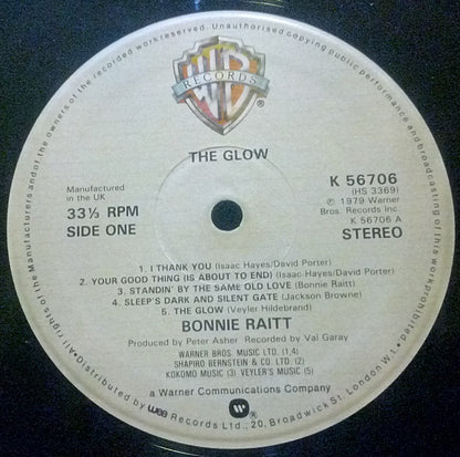 Bonnie Raitt : The Glow (LP, Album)