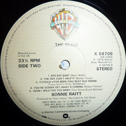 Bonnie Raitt : The Glow (LP, Album)