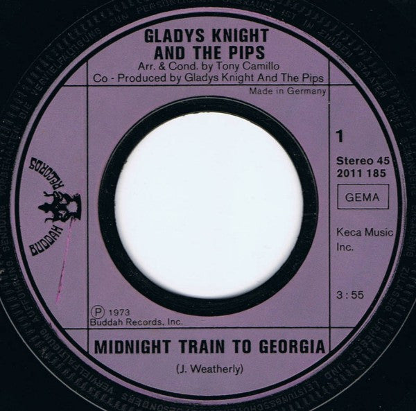 Gladys Knight And The Pips : Midnight Train To Georgia (7", Single)