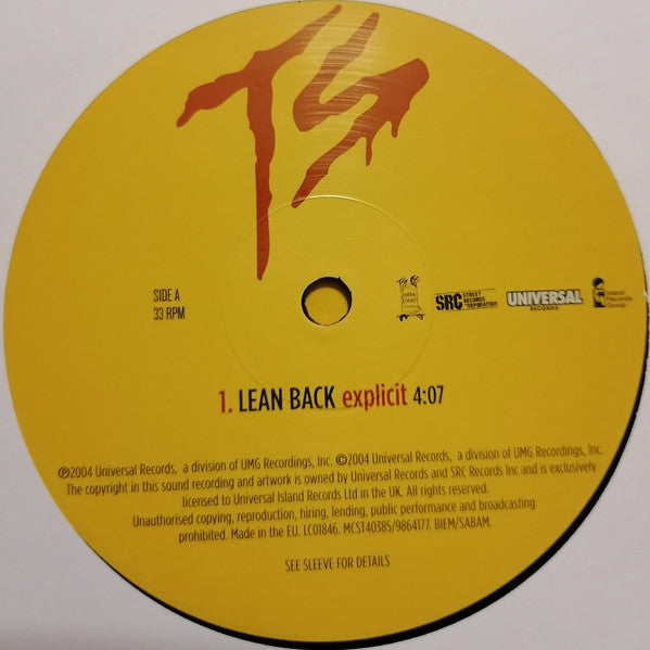 Terror Squad : Lean Back (12")