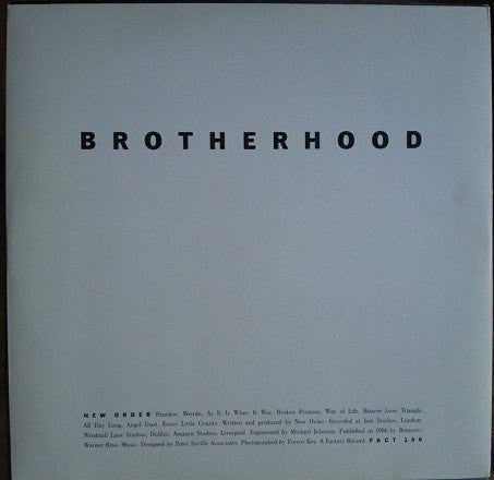 New Order : Brotherhood (LP, Album, MPO)