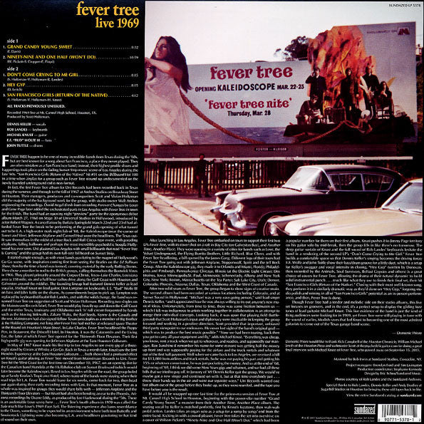 Fever Tree : Live 1969 (LP, Album)