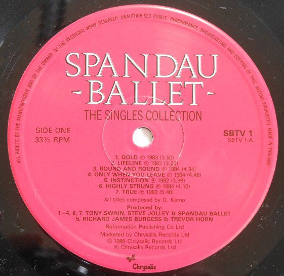 Spandau Ballet : The Singles Collection (LP, Comp, PRS)