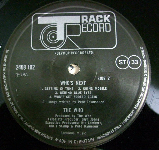 The Who : Who's Next (LP, Album, RE)