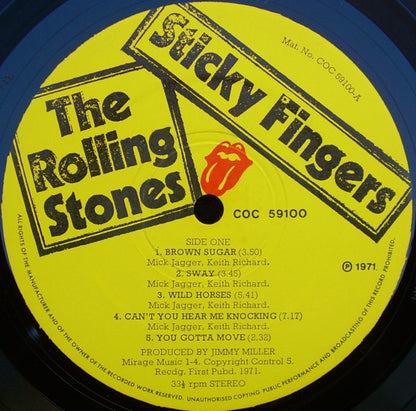 The Rolling Stones : Sticky Fingers (LP, Album)