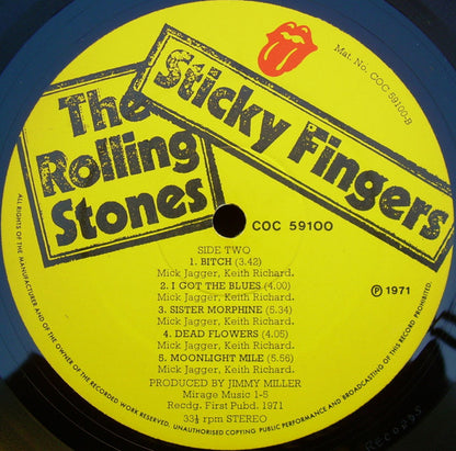 The Rolling Stones : Sticky Fingers (LP, Album)