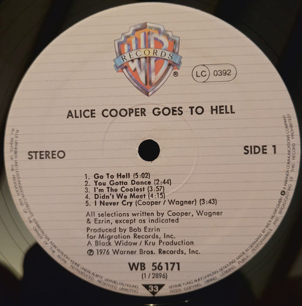 Alice Cooper (2) : Goes To Hell (LP, RE)