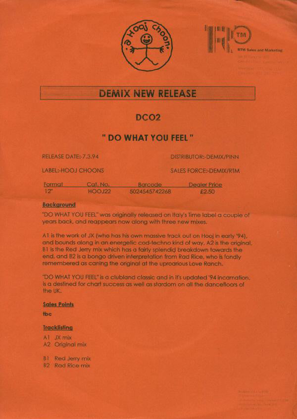 DCO2 : Do What You Feel (12")