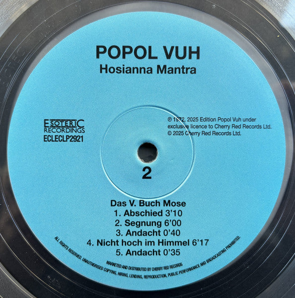 Popol Vuh : Hosianna Mantra (LP, Album, RE, RM, Cry)