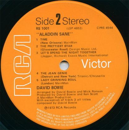 David Bowie : Aladdin Sane (LP, Album, Gat)