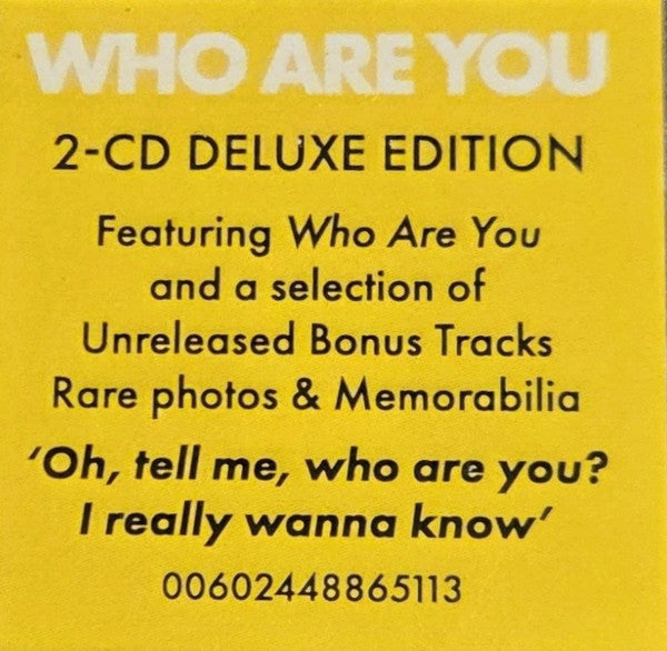 The Who : Who Are You  (CD, Album, RE + CD + Dlx, RM)