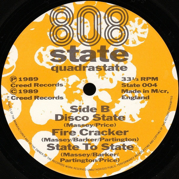 808 State : Quadrastate (LP, MiniAlbum)