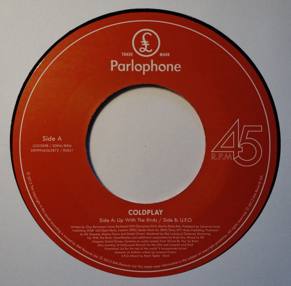 Coldplay : Up With The Birds / U.F.O (7", RSD, Single, Ltd)