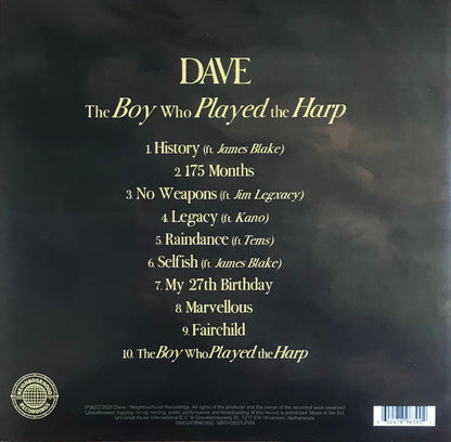 Dave (403) : The Boy Who Played The Harp (2xLP, Album, Yel)
