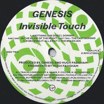 Genesis : Invisible Touch (LP, Album, Tex)