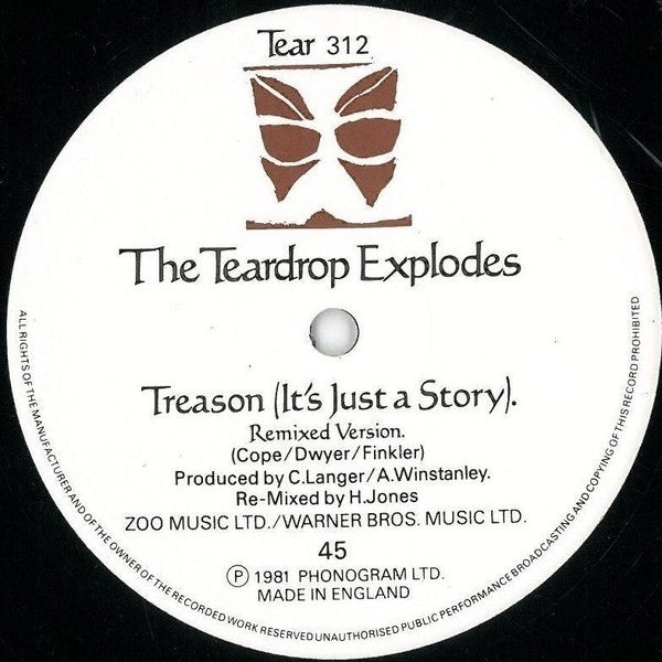 The Teardrop Explodes : Treason (It's Just A Story) (12", Single)