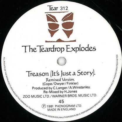 The Teardrop Explodes : Treason (It's Just A Story) (12", Single)