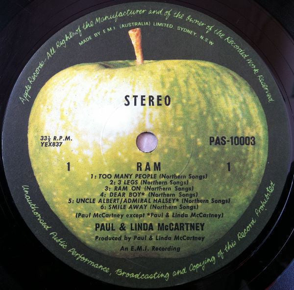 Paul & Linda McCartney : Ram (LP, Album, Gat)