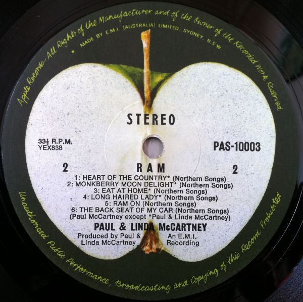 Paul & Linda McCartney : Ram (LP, Album, Gat)