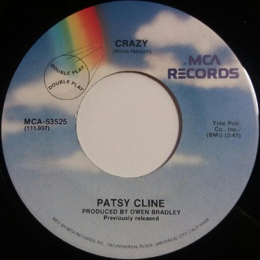 Patsy Cline : Crazy / I Fall To Pieces (7", Single, RE, Glo)