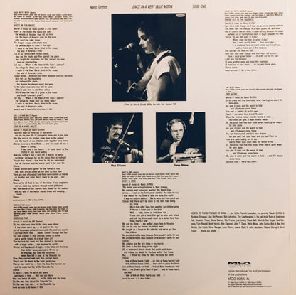 Nanci Griffith : Once In A Very Blue Moon (LP, Album, RE)