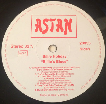 Billie Holiday : Billie's Blues (LP, Comp, RE)