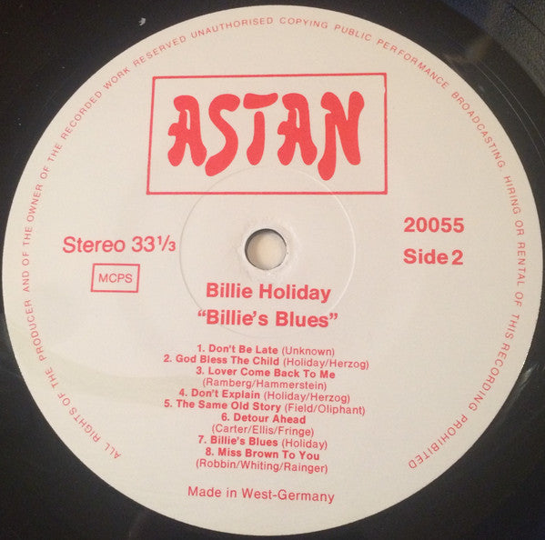 Billie Holiday : Billie's Blues (LP, Comp, RE)