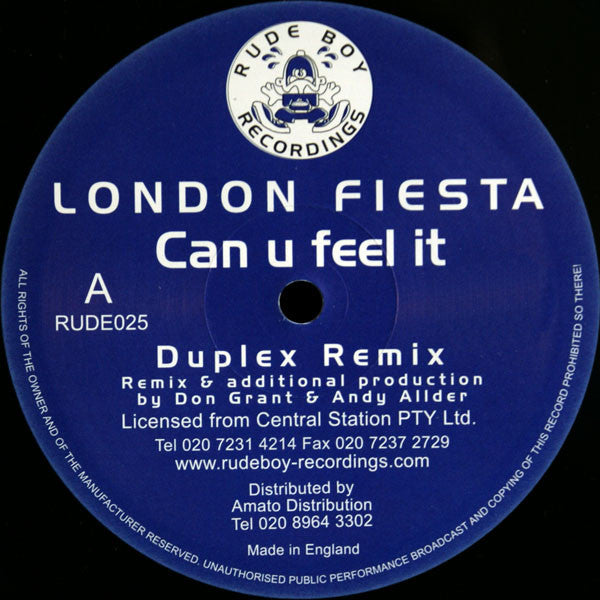 London Fiesta : Can U Feel It (Duplex And DJ Rolf Remixes) (12")