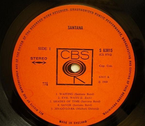 Santana : Santana (LP, Album)