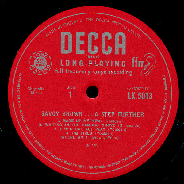 Savoy Brown : A Step Further (LP, Album, Mono)