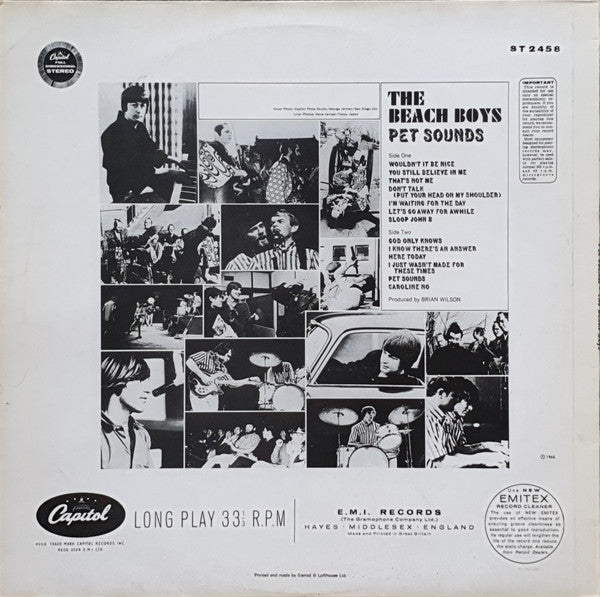 The Beach Boys : Pet Sounds (LP, Album, RE)