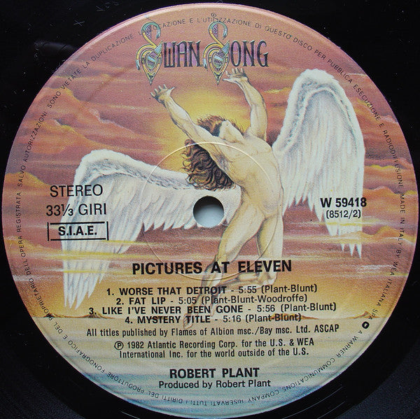 Robert Plant : Pictures At Eleven (LP, Album)