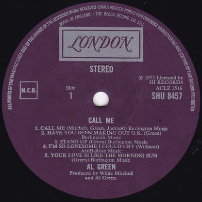 Al Green : Call Me (LP, Album)