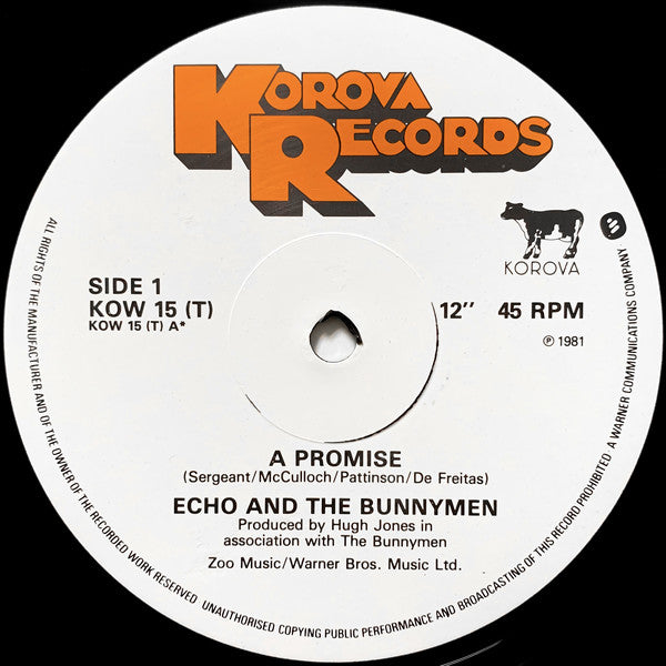 Echo And The Bunnymen* : A Promise (12", Single)