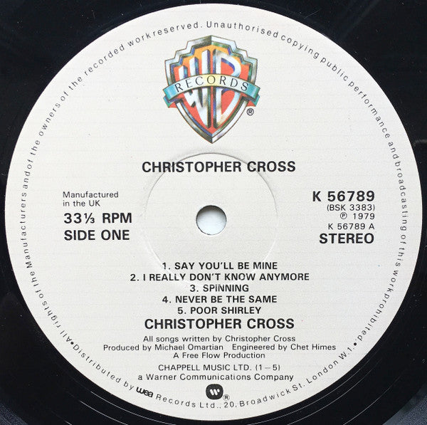 Christopher Cross : Christopher Cross (LP, Album)