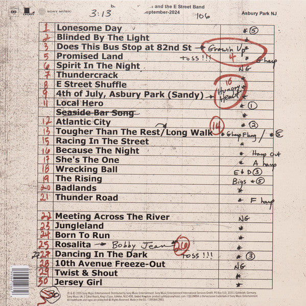 Springsteen & E Street Band* : Live From Asbury Park - 2024 (5xLP, Album, RSD, Ltd)