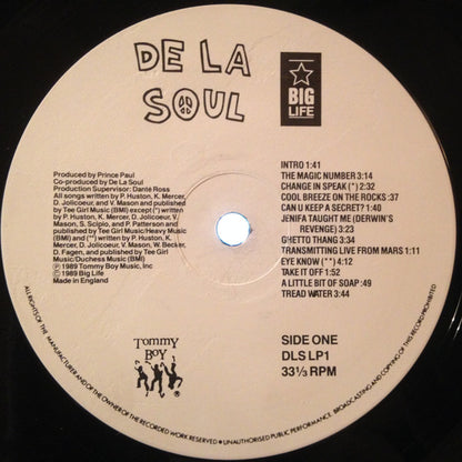 De La Soul : 3 Feet High And Rising (LP, Album, Adr)