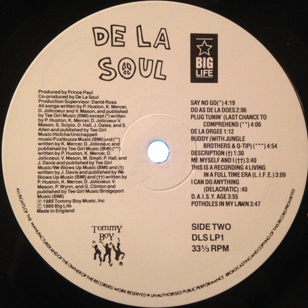 De La Soul : 3 Feet High And Rising (LP, Album, Adr)