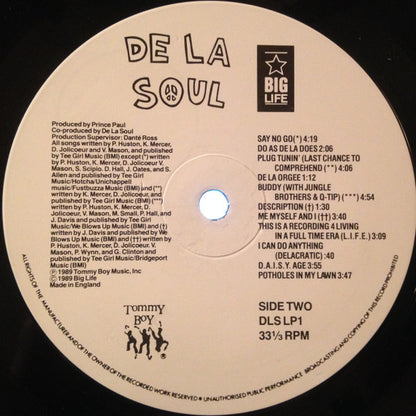 De La Soul : 3 Feet High And Rising (LP, Album, Adr)