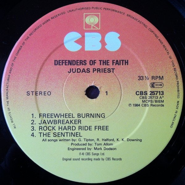 Judas Priest : Defenders Of The Faith (LP, Album)
