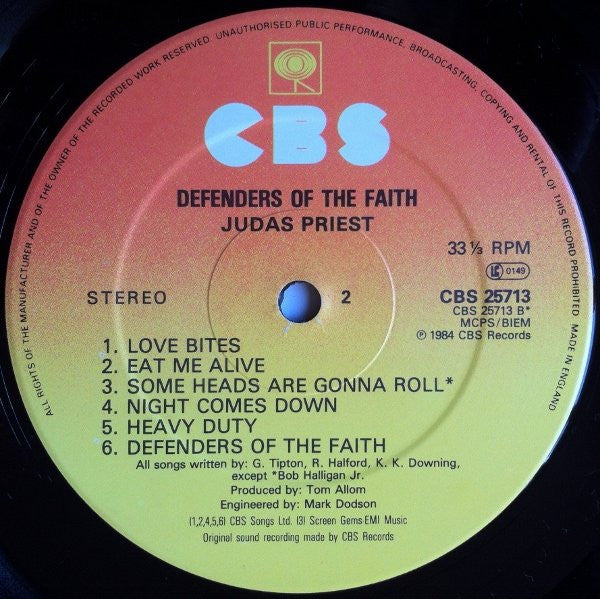 Judas Priest : Defenders Of The Faith (LP, Album)