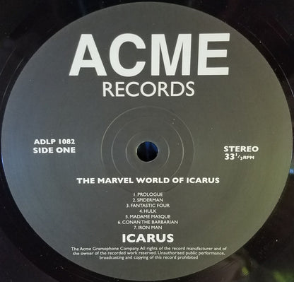 Icarus (9) : The Marvel World Of Icarus (LP, Album, RE, RM)