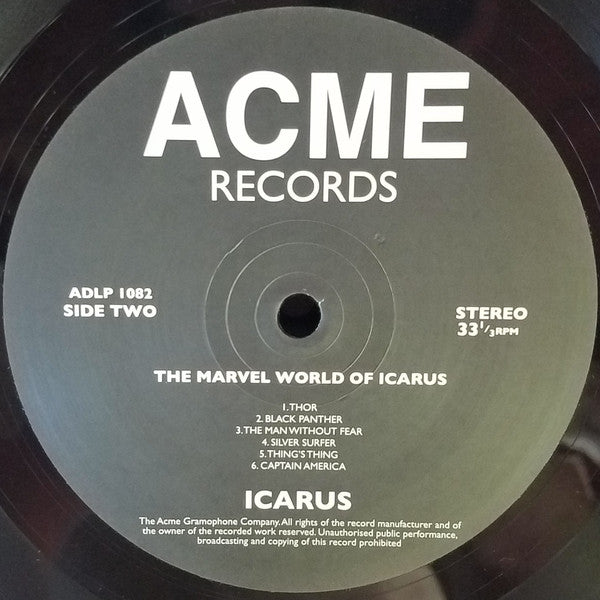 Icarus (9) : The Marvel World Of Icarus (LP, Album, RE, RM)